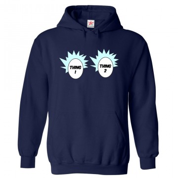 Thing 1 Thing 2 Unisex Vintage Kids and Adults Pullover Hoodie									 									 									
